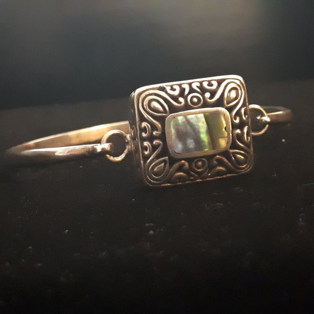925 Silver and Abalone Bracelet